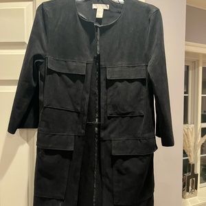 faux suede black light jacket perfect for Autumn/fall, H&M